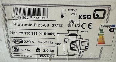 Pompa circolatore KSB Riotronic 25-60