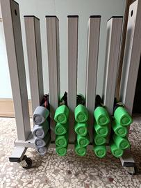 rastrelliera con manubri 