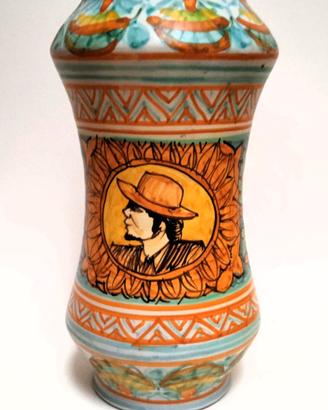 Vaso da farmacia albarello ceramica siciliana "FAU