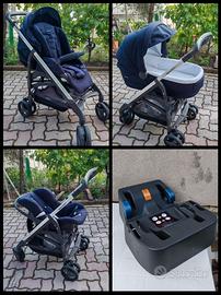 Trio Inglesina Zippy Pro Blu (con base) trilogy