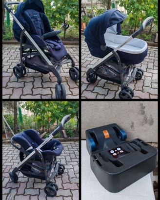 Trio Inglesina Zippy Pro Blu (con base) trilogy
