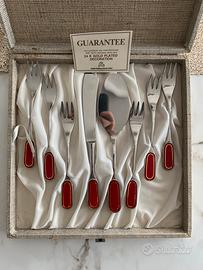 Servizio posate dolce gottinghen acciaio e oro