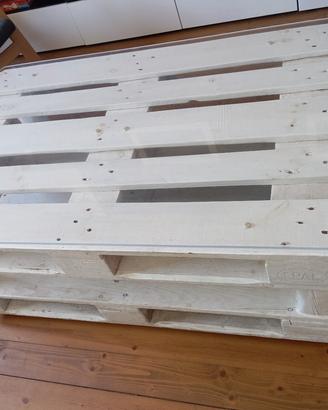 Tavolino in pallet e plexiglas con ruote 