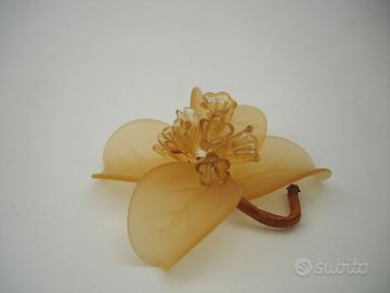 Ninfea ambra oggettistica di murano la murrina