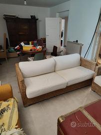 divano Rattan e poltrona