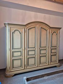 Armadio + struttura letto matrimoniale in legno