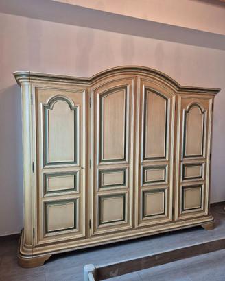 Armadio + struttura letto matrimoniale in legno