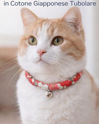collare per gatto in cotone tubolare giapponese 