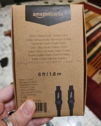 Cavo ottico audio digitale toslink, 1.8 metri