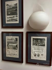 Serie totale della PESCA di 24 stampe incorniciate