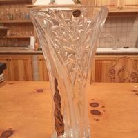 Vaso cristallo di boemia e argento