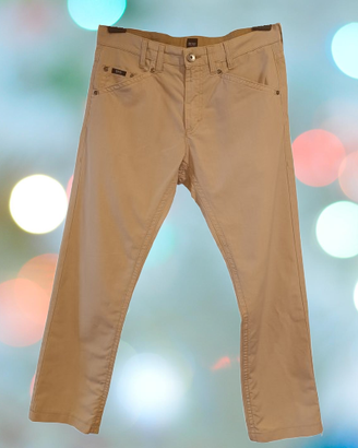 Pantalone da uomo chino in cotone beige Hugo Boss