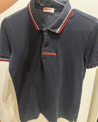 polo vintage prada blue navy
