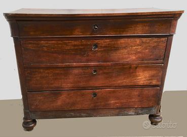 cassettone cappuccino noce 1800