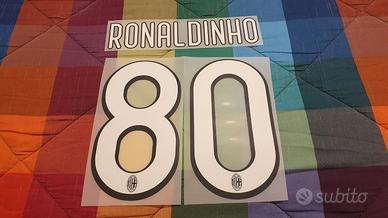 Nameset #80 RONALDINHO per maglia Milan 2009/2010