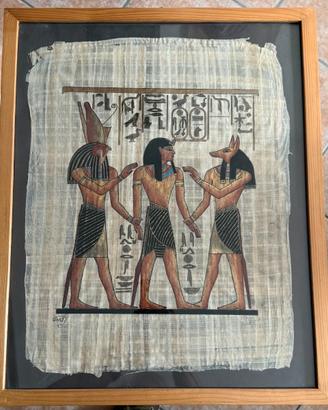 Meraviglioso dipinto su papiro Egizio fatto a mano