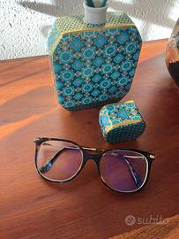 Armani montatura occhiali vista in osso e metallo 