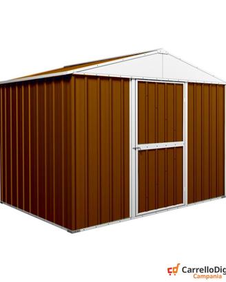 Box baracca lamiera Acciaio 275x175 legno scuro