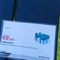 Tavolo da giardino mai usato