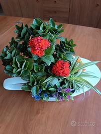 Fioriera da una padella vintage