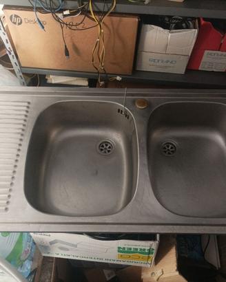 lavabo due vasche con gocciolatoio