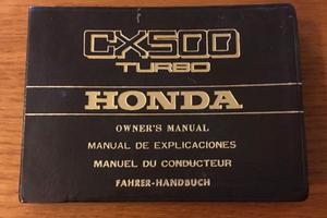 Libretto Istruzioni Honda CX 500 Turbo