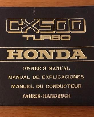 Libretto Istruzioni Honda CX 500 Turbo