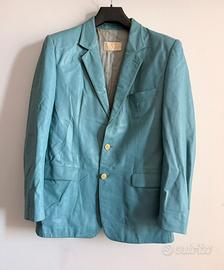Blazer Valentino vera pelle azzurro