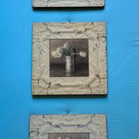 Tre quadri in legno Vintage 31x31