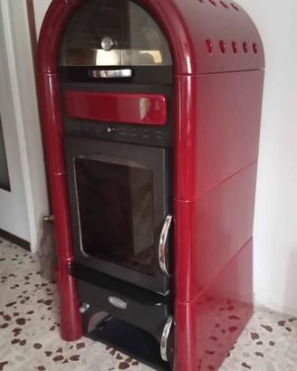 Stufa a legna con forno marca Sideros