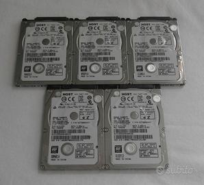 LOTTO DI 5 HARD DISK 500 GB HGST  2,5" SATA