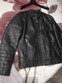 Giacca nera in ecopelle