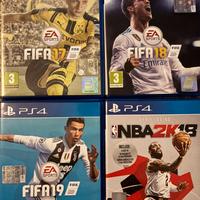 Giochi sport (NBA 2k 18 + FIFA 17-18-19)