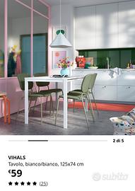 Tavolo bianco ikea Vihals 125x74