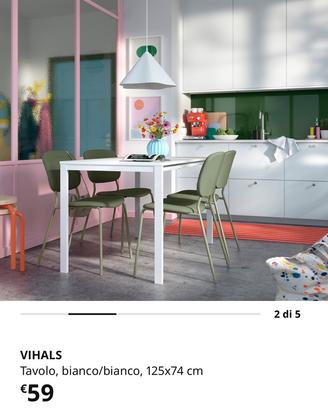 Tavolo bianco ikea Vihals 125x74