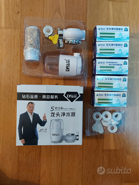 Filtro per l'acqua per rubinetto con adattatori