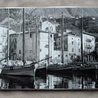Fotografia d'epoca bianco e nero Malcesine Verona 
