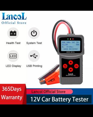 tester per controllo batterie e alternatore 