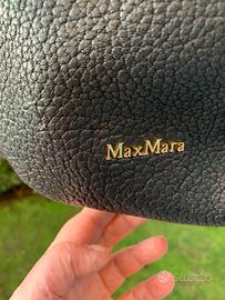 Borsa pelle blu MAX MARA