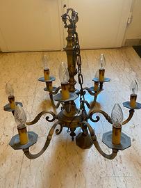 Lampdario candela in ottone