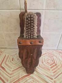 Porta spazzola + spazzola in legno