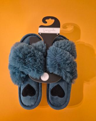 Ciabatte pantofole donna Camomilla verde Nr. 36/37