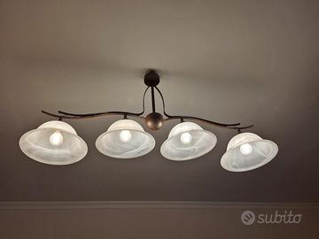 lampadario ferro battuto 