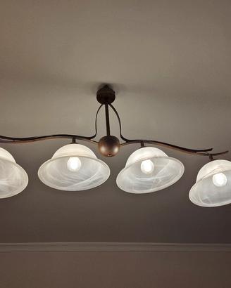 lampadario ferro battuto 