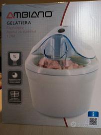 Gelatiera sorbettiera nuova da 1 lt con accessori