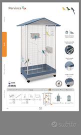 Voliera Pervinca per uccelli taglia piccola/media