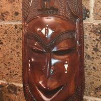Antica Maschera africana da parete in legno scolpi