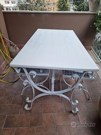 Tavolo in vero ferro battuto