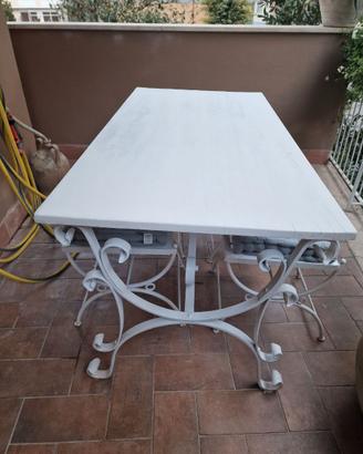 Tavolo in vero ferro battuto