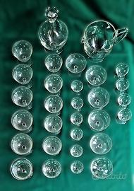 Set bicchieri in cristallo anni ’50 inciso
